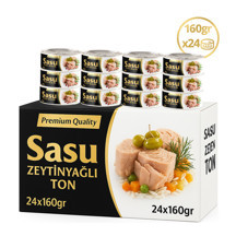 Sasu Zeytinyağlı Ton Balığı 1 Koli 24x160 Gr Bütün Dilim - Image 1