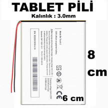 Ulefone 2750 mAh Tablet Bataryası Ölçüler : Kalınlık 3 MM x 8 CM x 6 CM - Image 1