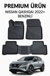 Black Gold Nissan Qashqai 2022+ Benzinli 3D Havuzlu Oto Paspas Premium - Image 1