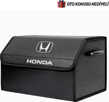 Autowise Honda Marka Logolu Oto Bagaj Organizer Çanta Oto Bagaj Çantası 2 Bölmeli Suni Deri - Image 1