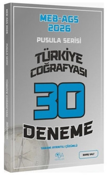 CBA Yayınları 2026 MEB-AGS Türkiye Coğrafyası 30 Deneme Çözümlü Pusula Serisi - Barış Salt CBA Yayınları - CBA Akademi Yayınları - Image 1