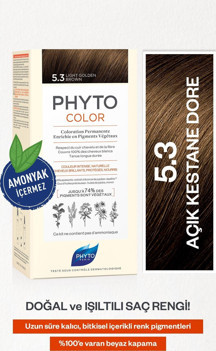 Phyto Phytocolor 5.3 Açık Kestane Dore Amonyaksız Kalıcı Bitkisel Saç Boyası - Image 1