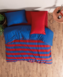 Cozy Home Popping Colors Çift Kişilik Lastikli Çarşaflı Nevresim Takımı Blaze Kırmızı - Image 1