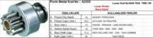 Form Metal Marş Dişlisi 10 Diş 12 Kanal Lucas Tipi Massey Ferguson Perkıns Land Rover Ford Dodge/Jcb/Land Rover Lucas Typ Ds=10 Dkç=40 Boy=73 Ks=12 Bdç=17 Gç=60 (1 Ad ) - Image 1