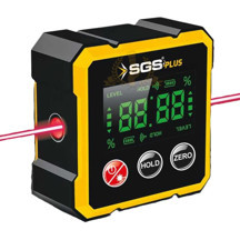 SGS Mıknatıslı Çift Yönlü Lazer Açı Ölçer - 1.8" Ekran - Type-C Şarj - Image 1