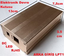 Day Elektronik Devre Kutusu Alüminyum Bakır Renk Metal Boş Kutu 13CM - Image 1