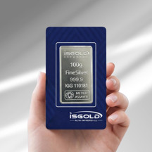İSGOLD 100 Gram Külçe Gümüş - 999,9 | Sertifikalı - Image 1