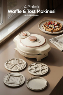 Fressi FR-TM59 Multibello Çıkarılabilir Plakalı Tekli Krem Tost Makinesi - Image 1