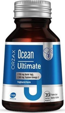 Orzax Ocean Ultimate 1700 mg Balık Yağı 39 Softjel Kapsül - Image 1
