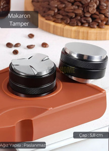 Jet' s Home Tamper Makaron Paslanmaz Çelik Kahve Tamperi 58 mm - Image 1