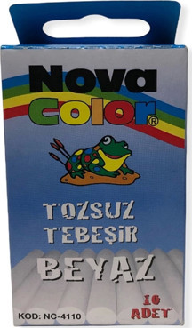 Nova Color Novacolor Nc-4110 Beyaz Tebeşir 10'lu - Image 1