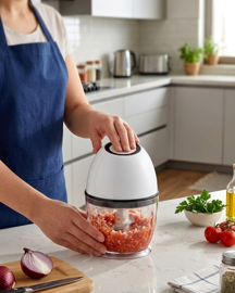 Renklime uygun Şarjlı Mutfak Doğrayıcı 450 ML Sebze ve Sarımsak Doğrayıcı popüler - Image 1