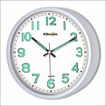 M3Decorium Fosforlu Mat Metalik Dekorasyona Uyumlu 22 cm Duvar Saati - Image 1