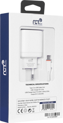 NCT 12W Hızlı Şarj Cihazı Type-C USB Kablolu Telefon Şarj Seti - Image 1