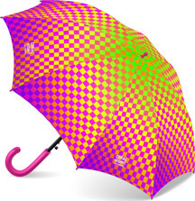 Coral High Kids Neon Renkli Dama Desenli Çocuk Şemsiyesi 36102 - Image 1