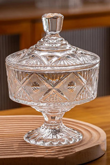 Albetto Vintage Kristal Cam Şekerlik Lokumluk 450 ml  - Image 1