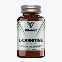 Vitalest L-Carnitine 1500 mg 60 Kapsül | Yeşil Çay Ekstresi + B3 B6 B12 Vitaminli L-Karnitin Takviyesi - Image 1