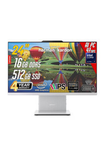 Lenovo Ideacentre 24Ill11 Intel Core U7-256V 16Gb 512Gb 24 Fhd Freedos Beyaz Aı-Powered Aıo Bilgisayar - Image 1
