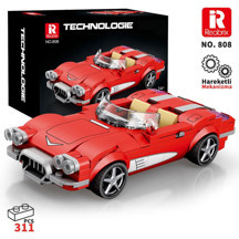Reobrix Creator 808 Chevrolet Corvette C1 Spor Araba Yaratıcı Yapı Blok Seti Building Blocks - 311 Parça - Image 1