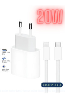 Fds iPhone Şarj Aleti - Adaptör - Kablo - Type-C 20W iPhone 15 Pro 16e 16 Plus 17 Pro Max - Image 1