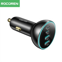 Rocoren 70W 4 Portlu 2*Type-C 2*USB-A LED Işıklı Araç içi Hızlı Şarj Cihazı - Image 1