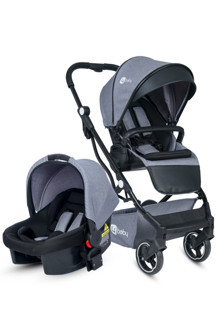 4 Baby Box Siyah Travel Sistem Bebek Arabası Gri - Image 1