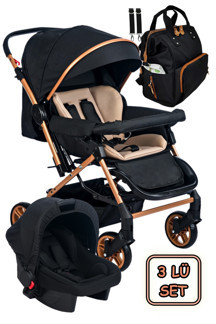 4 Baby Travel Sistem Bebek Taşıma Puseti Ve Çift Yönlü Bebek Arabası Ayak Örtüsü Hediyeli - Image 1