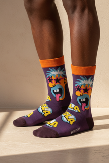Unisex Pop Art Desenli Soket Çorap - Image 1