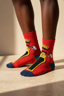 Unisex Pop Art Angry Soket Çorap - Image 1