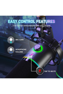 Maono Pd200X Xlr/Usb Dinamik Mikrofon Yazılımlı Rgb Mikrofonu, Ses Kontrolü Podcasting, Kayıt Için - Image 1