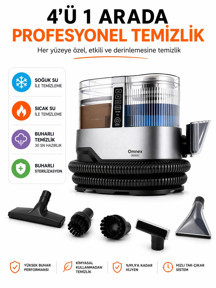 Omnex ArınMax Buharlı Koltuk ve Halı Yıkama Makinesi 17000PA Çift Tanklı Profesyonel Buhar Temizleyici - Image 1