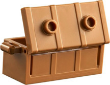 LEGO Custom Treasure Chest 2 X 4 X 2 Açık Kahverengi Define Hazine Korsan Kasa Sandık 1 Adet - Image 1