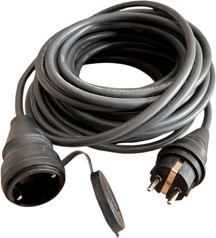 Evden Elektrikli Araba Şarj Uzatma Kablosu Topraklı%100 Bakır 3x2.5mm (SİYAH, 20 METRE) - Image 1