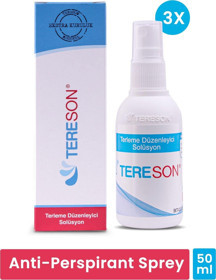 Tereson El,ayak, Koltuk Altı Terleme Önleyici Ve Ter Kokusuna Karşı Koruma Antiperspirant Sprey 3x50 ml - Image 1