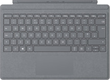 Microsoft Surface Go Tablet Uyumlu Alcantara Signature Type Cover İngilizce Klavye - Gri - Image 1