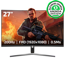 Gamepower 27'' Vivid T50 200Hz 0.5ms 1500R Curved 2X2W Speaker Va Gaming Monitör - Image 1