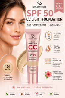 Golden Rose Cc Krem Skin Perfector Color Correcting Light Foundation - 101 - Image 1