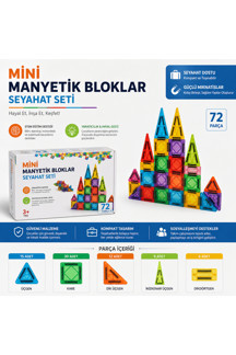 Magblock Mini Manyetik Bloklar - Seyahat Seti 72 Parça - Image 1
