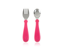 Babyjem PASLANMAZ ÇATAL KAŞIK SETİ PEMBE - Image 1