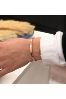 Tagu Gümüş Kavele %100 Saf Ham İnce Bakır Burgu Bileklik - Image 1
