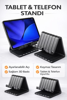 Minimalist iPad & Tablet Standı – Masaüstü Tablet Tutucu ve Destek Aparatı - Image 1