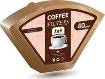 Caffeo Coffee Filters Kahve Filtre Kağıdı 1X4 40'Lı Kutusuz Brown - Image 1