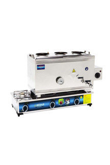 Mizan 60lık Doğalgazlı + Elektrikli 40 lt 3 Demlikli Çay Kazanı Ocağı - Image 1