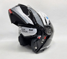 MT Genesis Sv B12 Raccoon Çene Açılır Kask Parlak Renk - Image 1