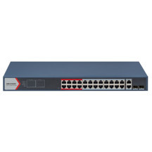 HIKVISION DS-3E1326P-EI(B) 24 PORT 10/100+2X1GB RJ45/SFP UPLINK COMBO 370W 300 METRE POE YÖNETİLEBİLİR RACKMOUNT SWITCH - Image 1