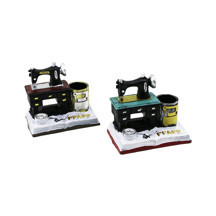 Dikiş Makinesi Tasarımlı Dekoratif Biblo - Kalemlik - Vintage Model - Image 1
