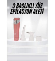 Teknodayım 3 Başlıklı Yüz Kaş Epilasyon Aleti Değiştirilebilir Başlık Hassas Ciltlere Uygun - Image 1