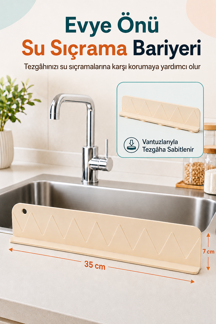 Evye Önü Su Sıçrama Önleyici Bariyer – Bulaşık Yıkama Sıçrama Koruyucu | Tezgah önü Su Bariyeri - Image 1
