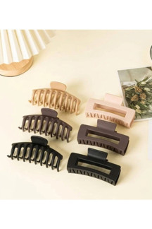 My Vintage Kadın Ikili Model Kahverengi 6Lı Mandal Toka Set - Image 1