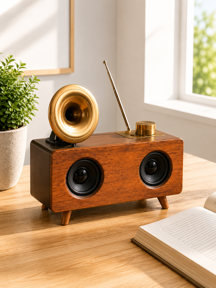 Marsilyan Nostaljik Radyo Bluetooth Bağlantılı Şarjlı Yüksek Ses Kaliteli Yeni Nesil - Image 1